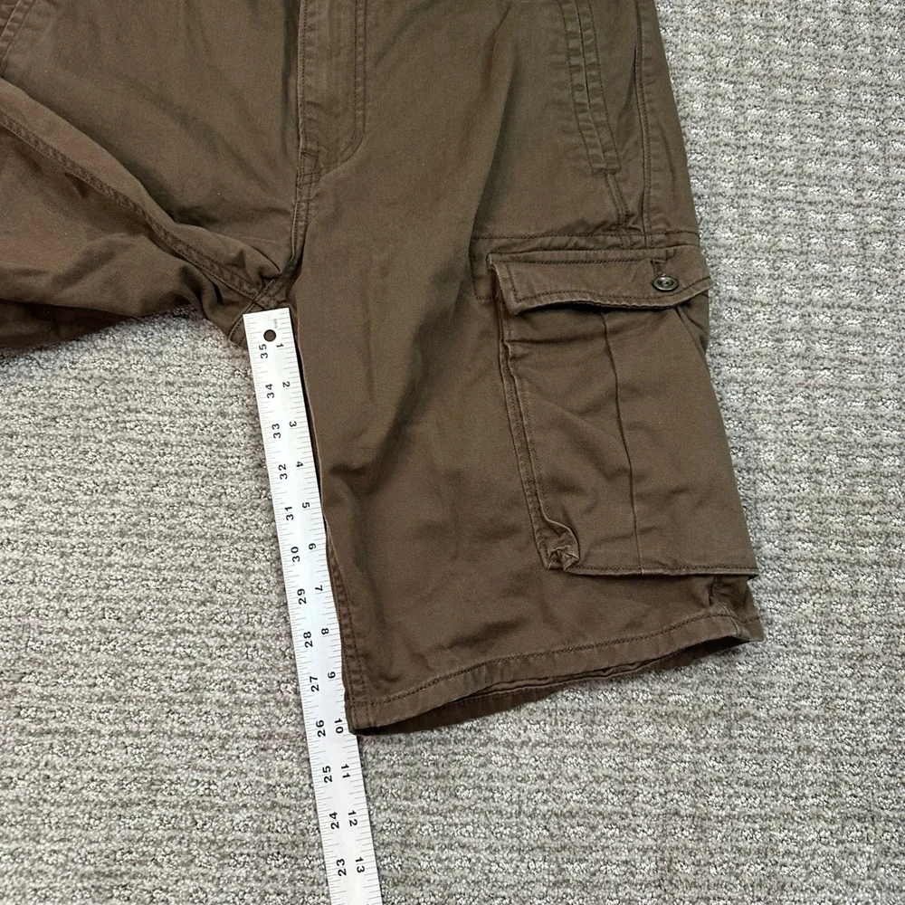 Levis Mens Brown Cotton Twill Cargo Shorts Size 32 12463-0021